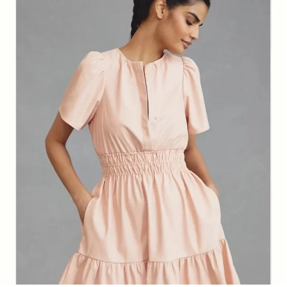 ANTHROPOLOGIE Somerset Mini Dress Faux Leather Edition - Picture 4 of 13